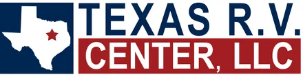 Texas RV Center — Texas outline with a lone star in navy, white and red